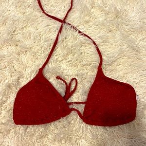 Red sparkle bikini